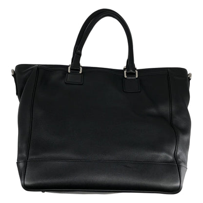 Loewe Anagram Leather Tote Bag Black — view 2