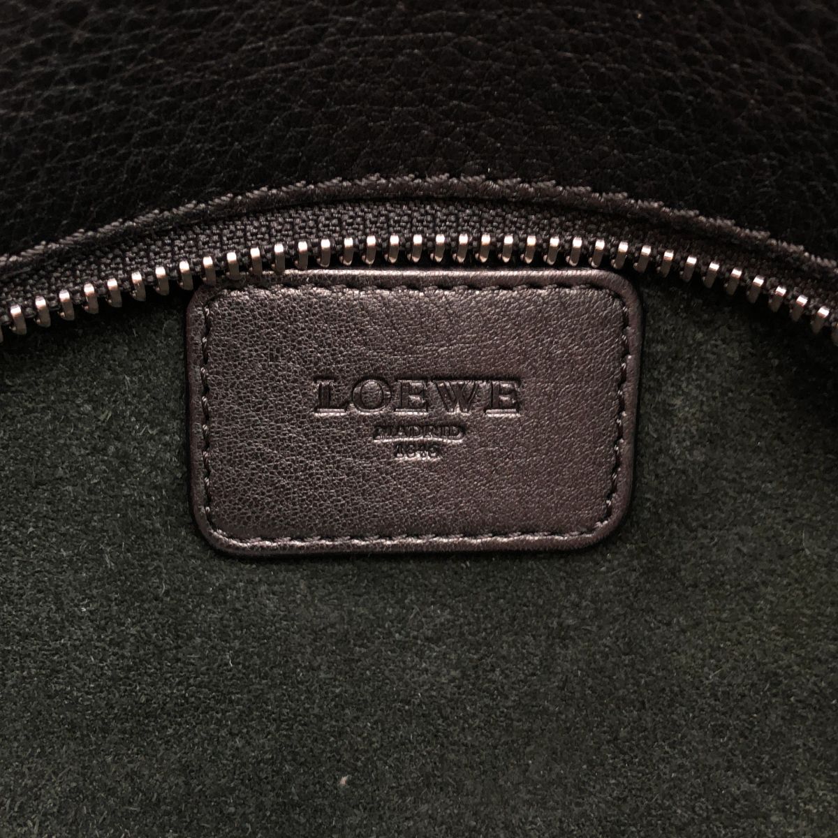 Loewe Anagram Leather Tote Bag Black — view 4