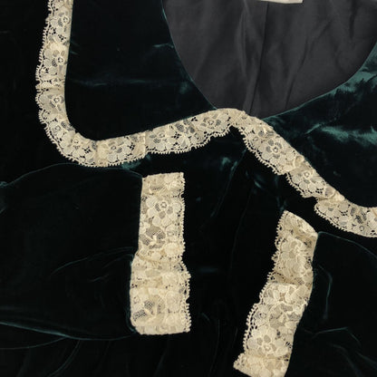 Saint Laurent Velvet Big Color Mini Dress Green 44 — view 5