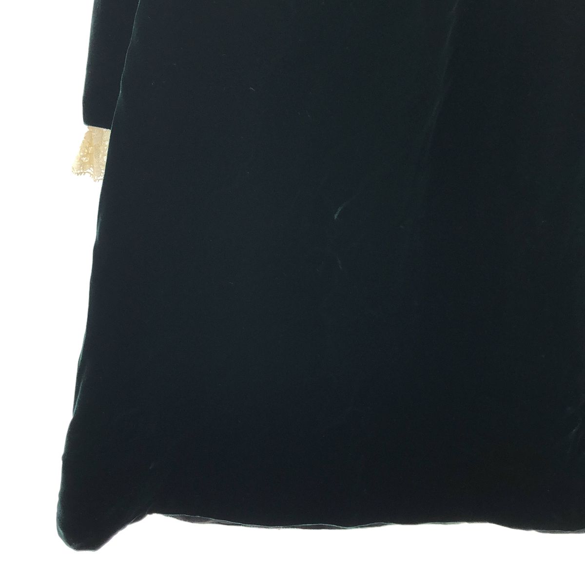 Saint Laurent Velvet Big Color Mini Dress Green 44 — view 3