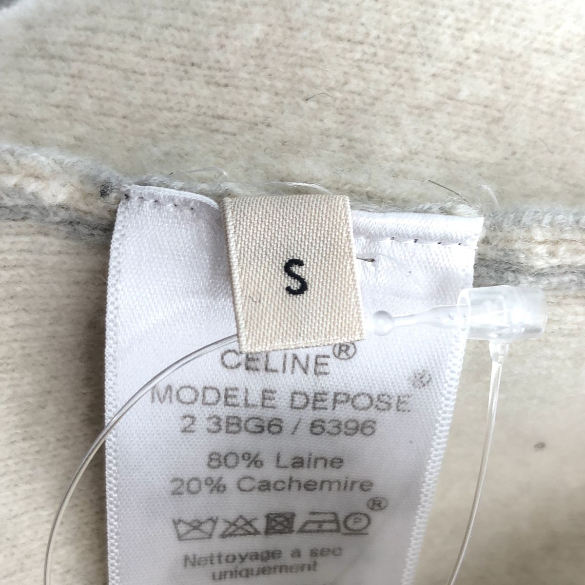 Celine Wool Cashmere Knit long Sleeve 2 Light Blue Sweater S — view 6