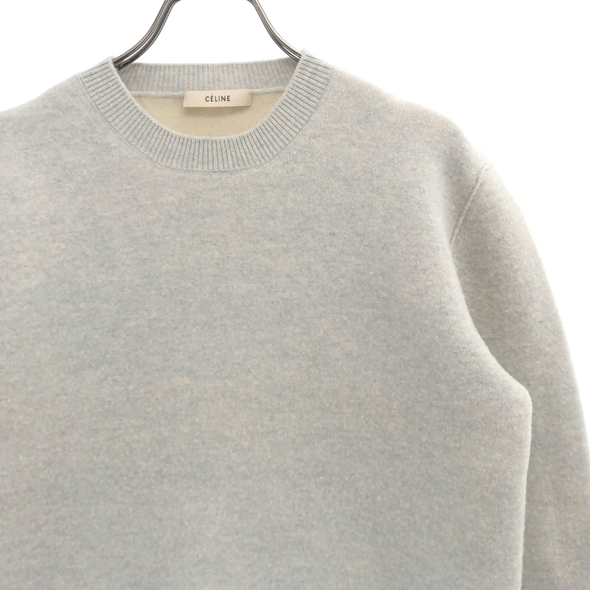 Celine Wool Cashmere Knit long Sleeve 2 Light Blue Sweater S — view 2