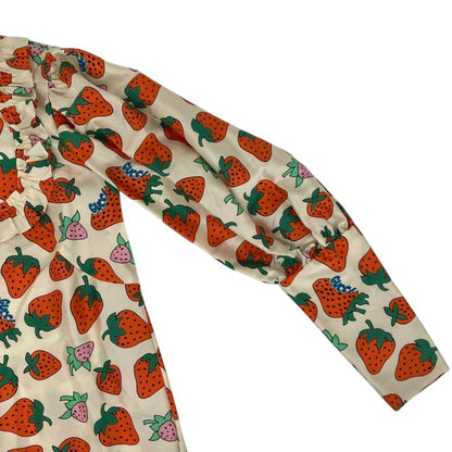 Gucci Strawberry Print Ruffle Tunic Blouse Ivory Spring Summer Fall Winter 36 — view 7