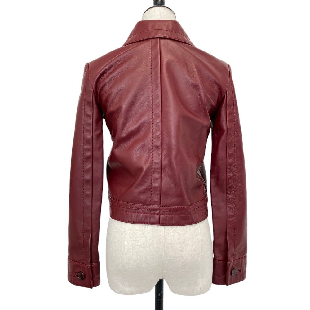 Gucci Horsebit Lambskin Cropped Jacket Red Spring Summer Fall Winter 38 — view 3