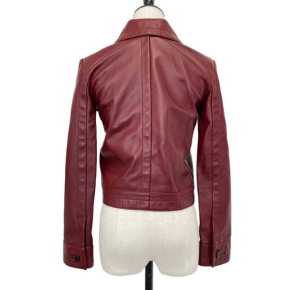 Gucci Horsebit Lambskin Cropped Jacket Red Spring Summer Fall Winter 38 — view 3