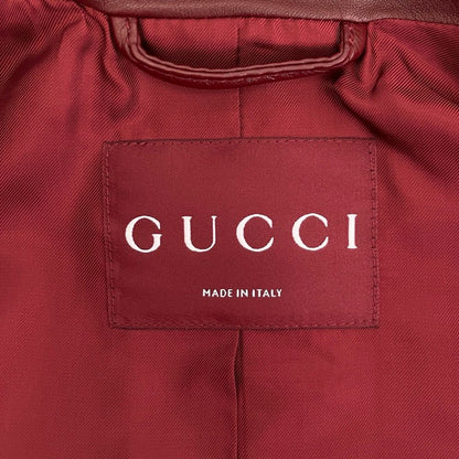 Gucci Horsebit Lambskin Cropped Jacket Red Spring Summer Fall Winter 38 — view 7