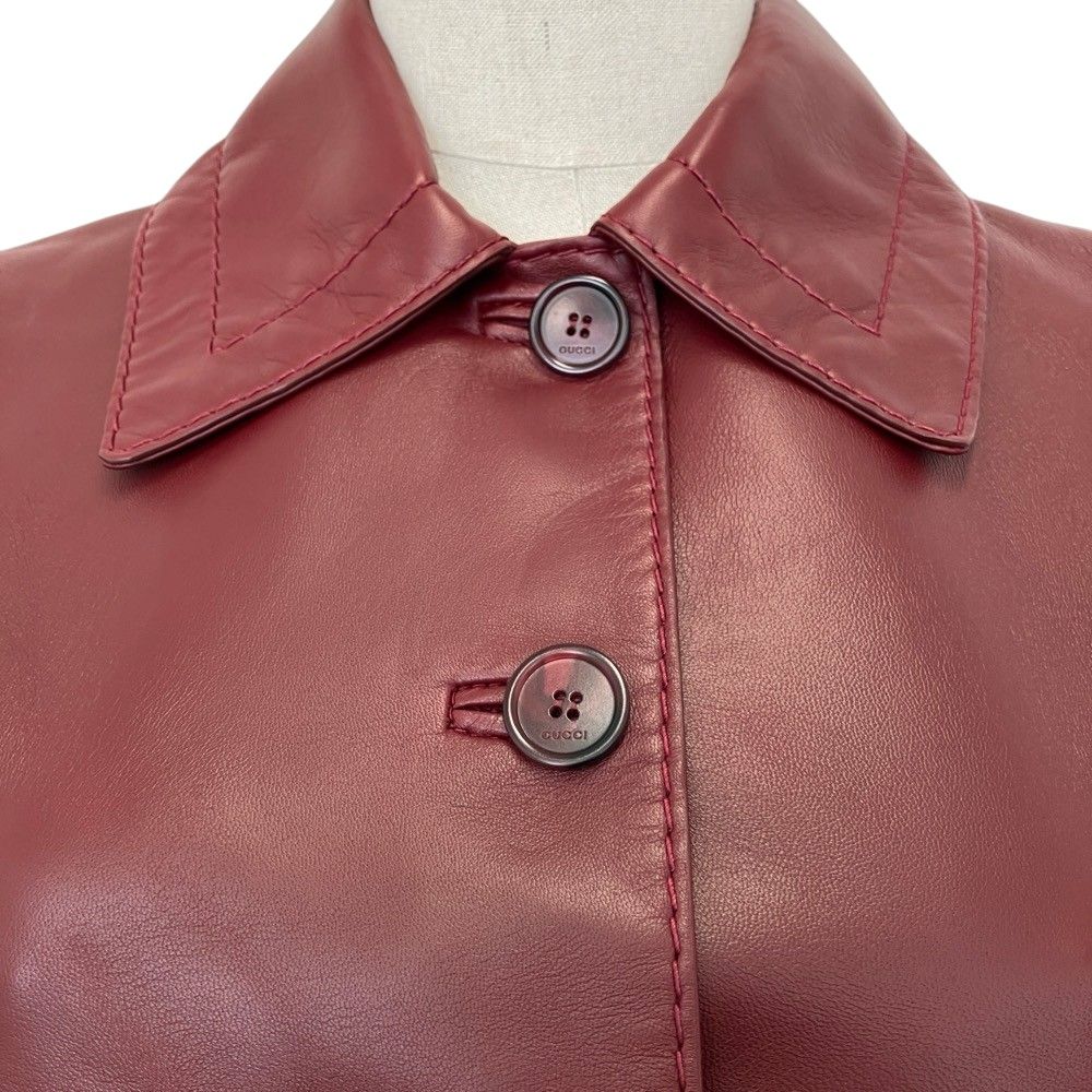 Gucci Horsebit Lambskin Cropped Jacket Red Spring Summer Fall Winter 38 — view 6