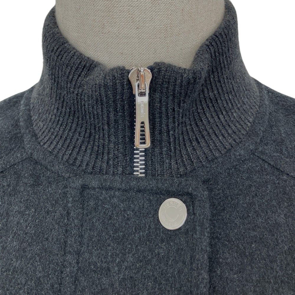 Hermes Sellier Buttons Cashmere Vest Charcoal Gray Spring Summer Fall Winter 38 — view 5