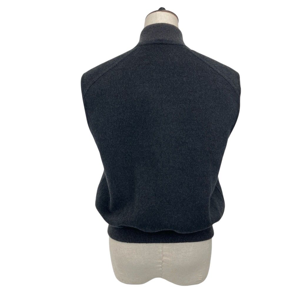 Hermes Sellier Buttons Cashmere Vest Charcoal Gray Spring Summer Fall Winter 38 — view 2
