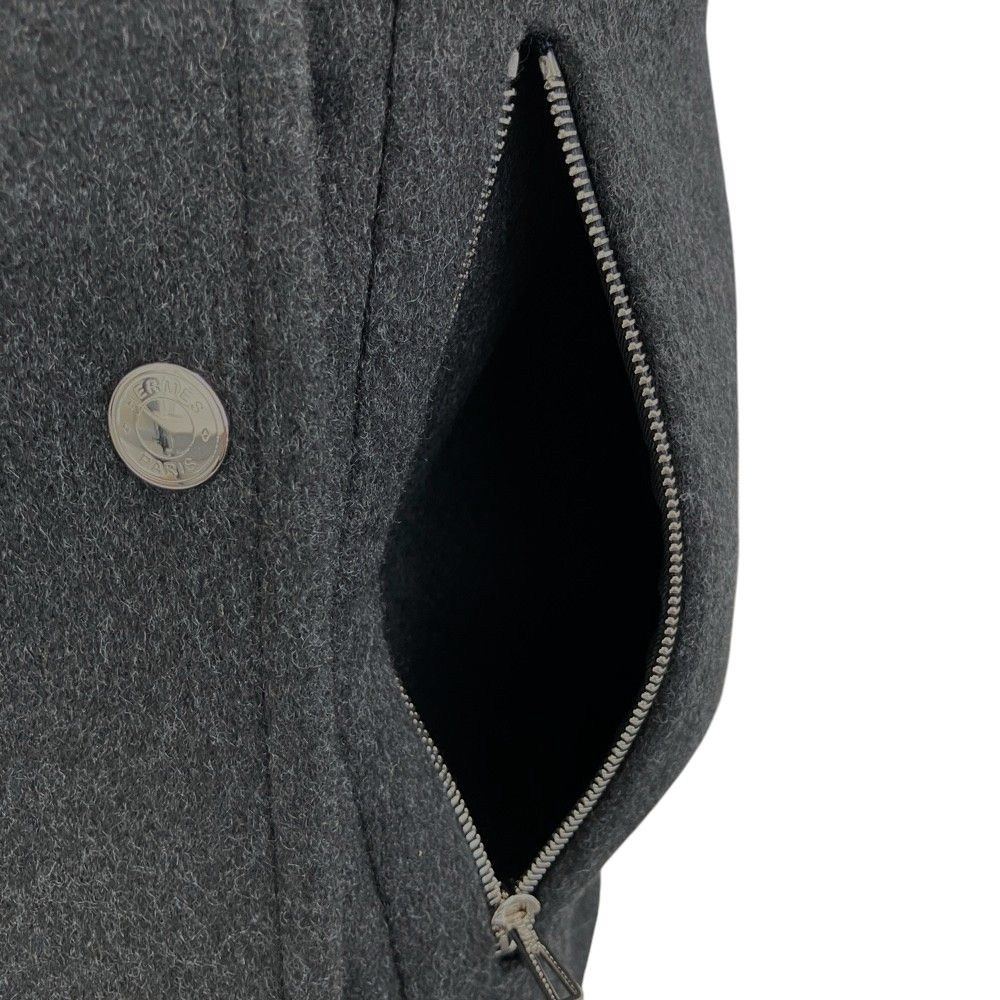 Hermes Sellier Buttons Cashmere Vest Charcoal Gray Spring Summer Fall Winter 38 — view 6