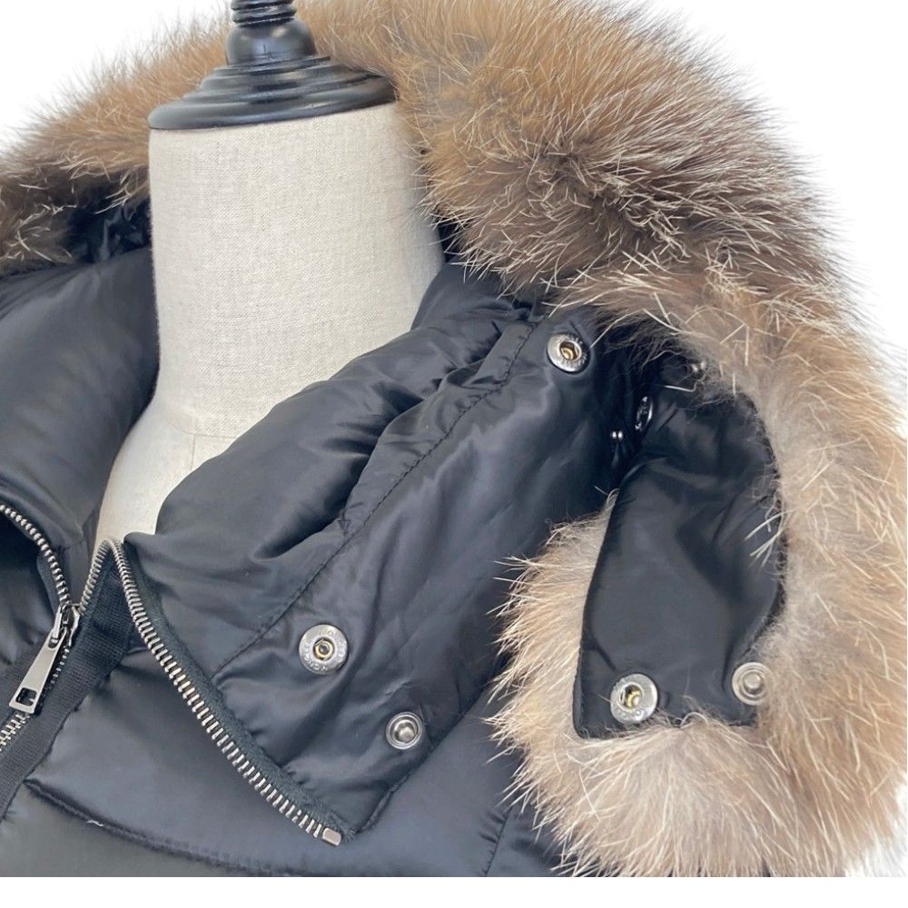 Moncler Tatie Hooded Down Jacket with Belt Black Fall Winter 0 — view 8