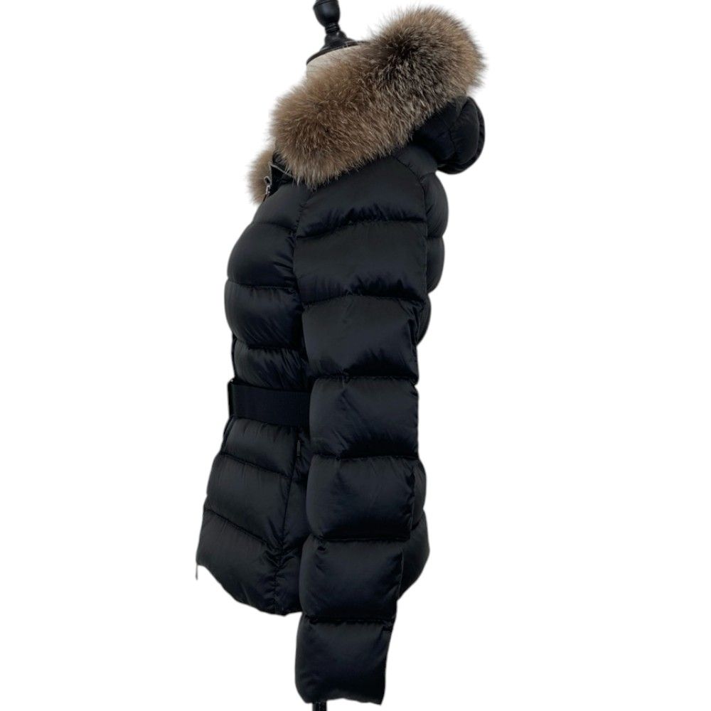 Moncler Tatie Hooded Down Jacket with Belt Black Fall Winter 0 — view 2