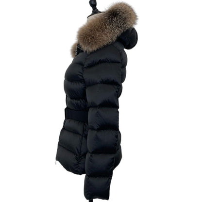 Moncler Tatie Hooded Down Jacket with Belt Black Fall Winter 0 — view 2