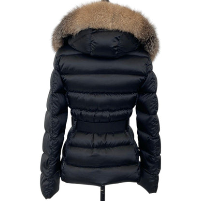 Moncler Tatie Hooded Down Jacket with Belt Black Fall Winter 0 — view 3