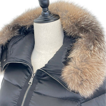 Moncler Tatie Hooded Down Jacket with Belt Black Fall Winter 0 — view 7
