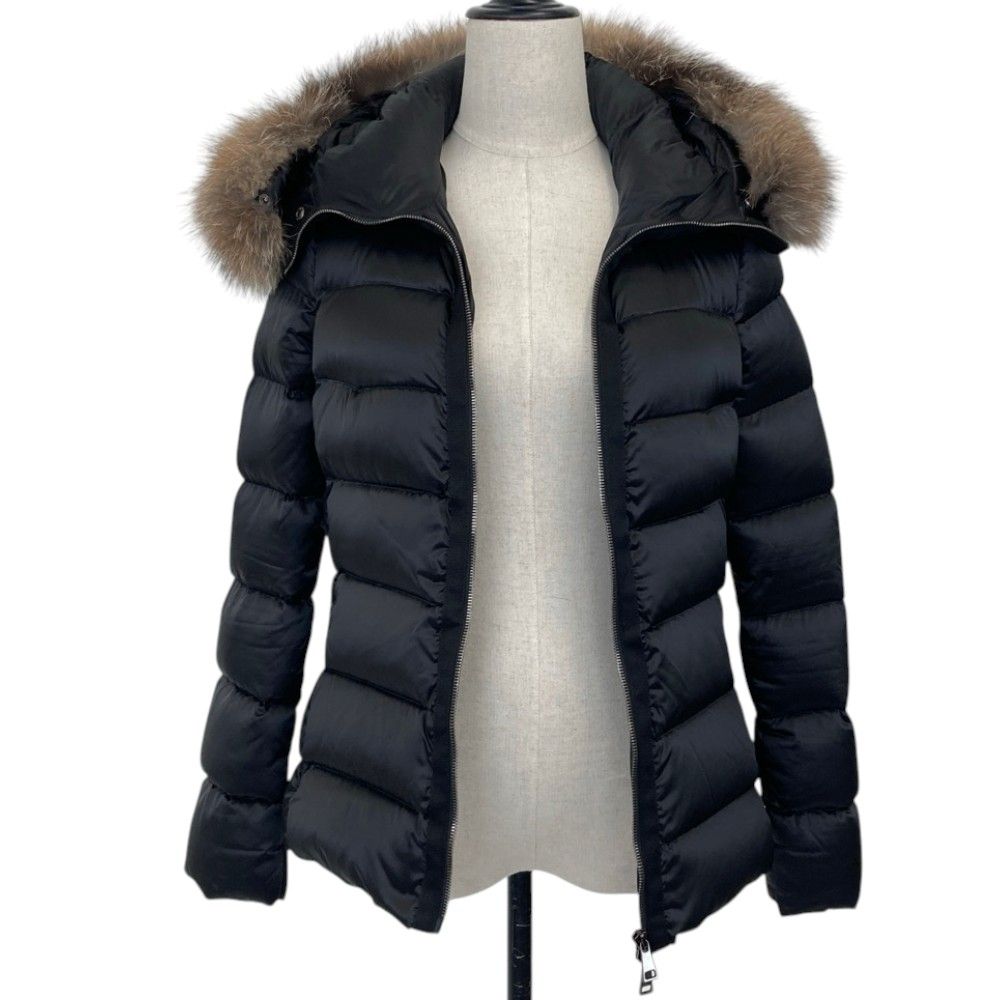 Moncler Tatie Hooded Down Jacket with Belt Black Fall Winter 0 — view 5