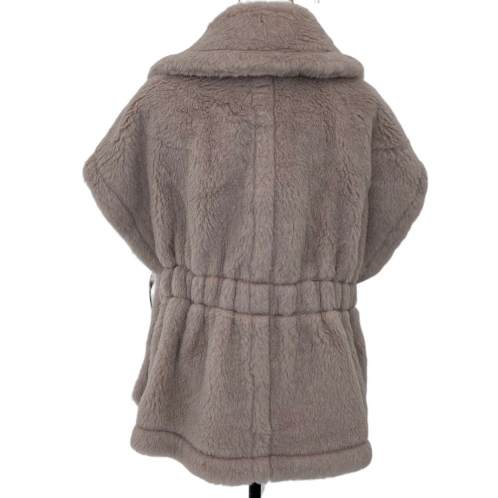 Max Mara Teddy Bear Cape Jacket SM Beige Autumn Winter — view 3