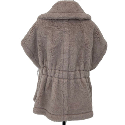 Max Mara Teddy Bear Cape Jacket SM Beige Autumn Winter — view 3