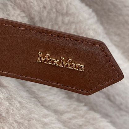 Max Mara Teddy Bear Cape Jacket SM Beige Autumn Winter — view 8