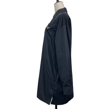 Prada Re-Nylon Zip Up Overshirt Black Spring Summer Fall Winter 36 — view 3