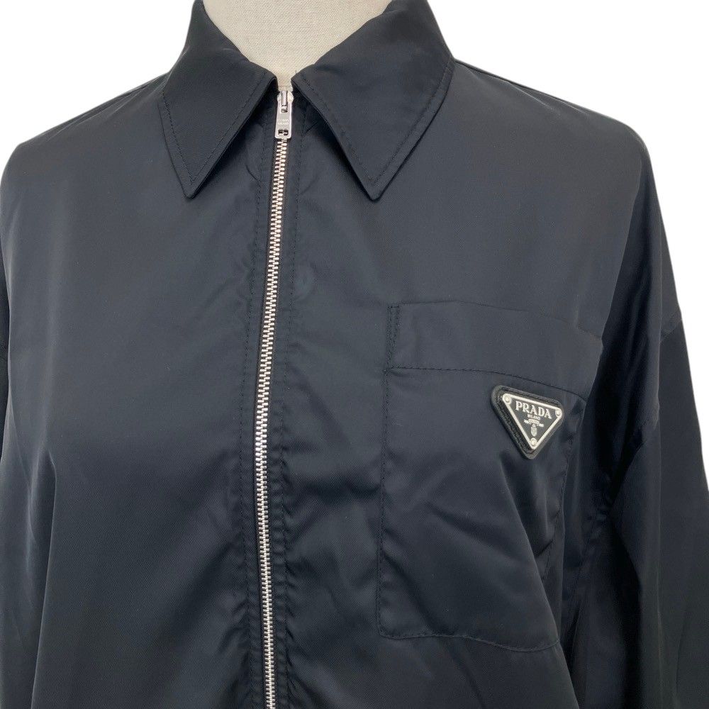 Prada Re-Nylon Zip Up Overshirt Black Spring Summer Fall Winter 36 — view 4