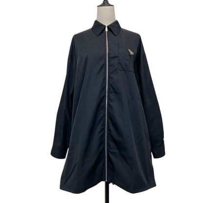 Prada Re-Nylon Zip Up Overshirt Black Spring Summer Fall Winter 36