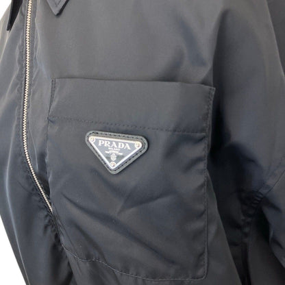 Prada Re-Nylon Zip Up Overshirt Black Spring Summer Fall Winter 36 — view 5