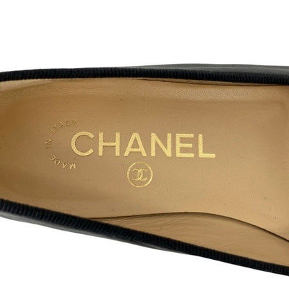 Chanel CC Logo Ballerina Flat Pumps Black Spring Summer Fall Winter — view 8