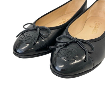 Chanel CC Logo Ballerina Flat Pumps Black Spring Summer Fall Winter — view 6