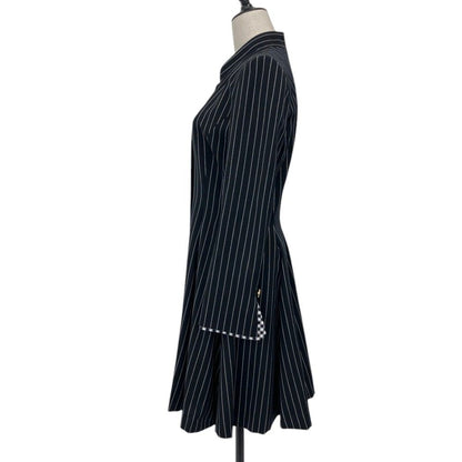 Dior Mademoiselle Striped Fit and Flare Dress Black Spring Summer Fall Winter L — view 3