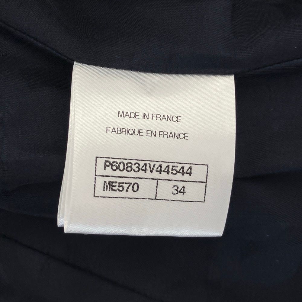 Chanel Half Sleeve Tweed Zip Up Jacket Blue White Fall Winter 34 — view 7