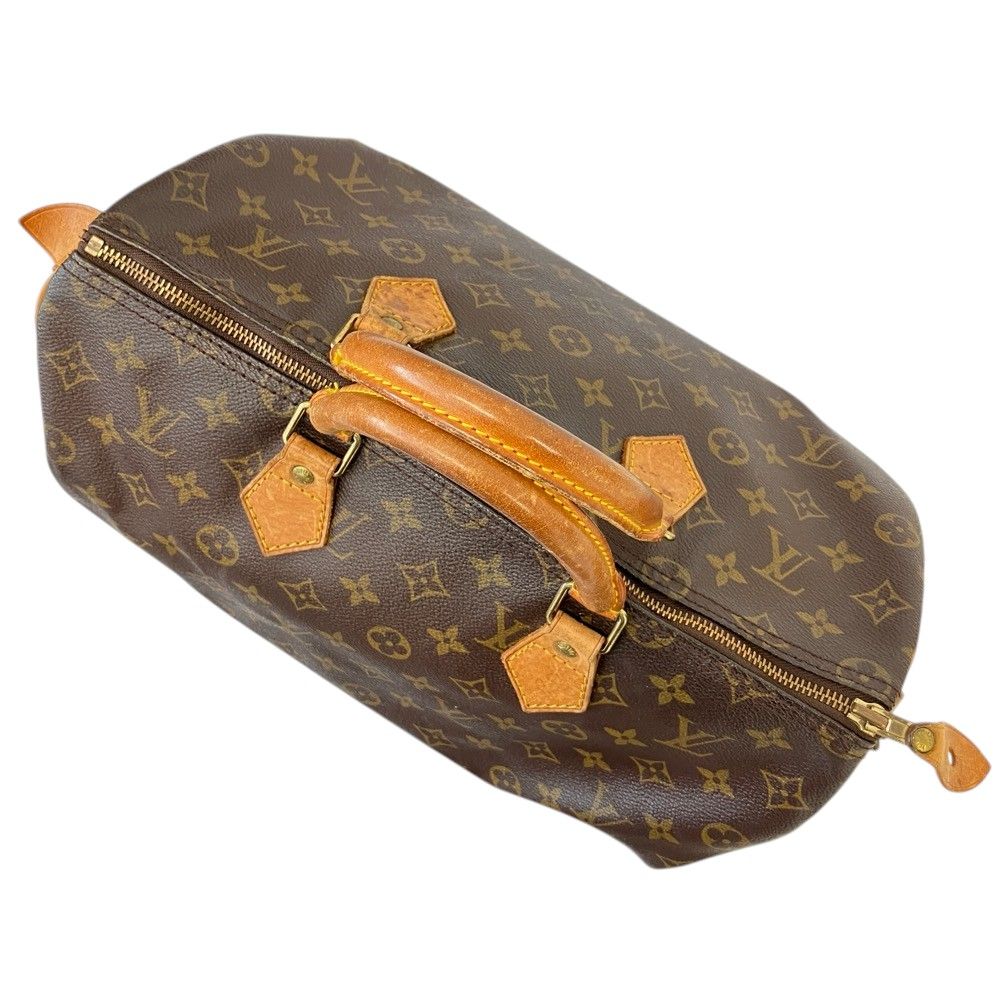 Louis Vuitton Monogram Speedy 35 Boston Bag Brown — view 4