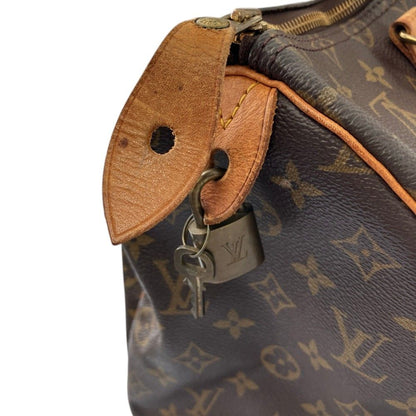 Louis Vuitton Monogram Speedy 35 Boston Bag Brown — view 7