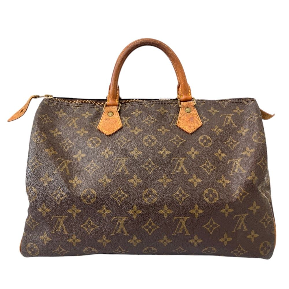 Louis Vuitton Monogram Speedy 35 Boston Bag Brown — view 3