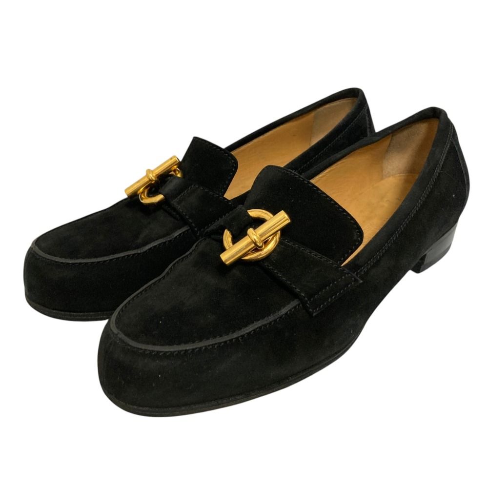 Hermes Glenan Suede Loafers Black Spring Summer Fall Winter