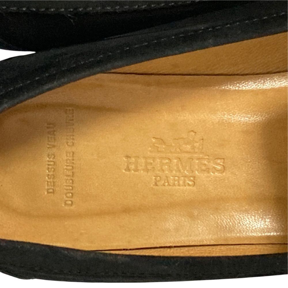 Hermes Glenan Suede Loafers Black Spring Summer Fall Winter — view 7