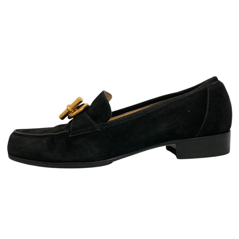 Hermes Glenan Suede Loafers Black Spring Summer Fall Winter — view 3
