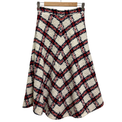 Gucci Check Tweed Skirt White Navy Spring Summer Fall Winter 38