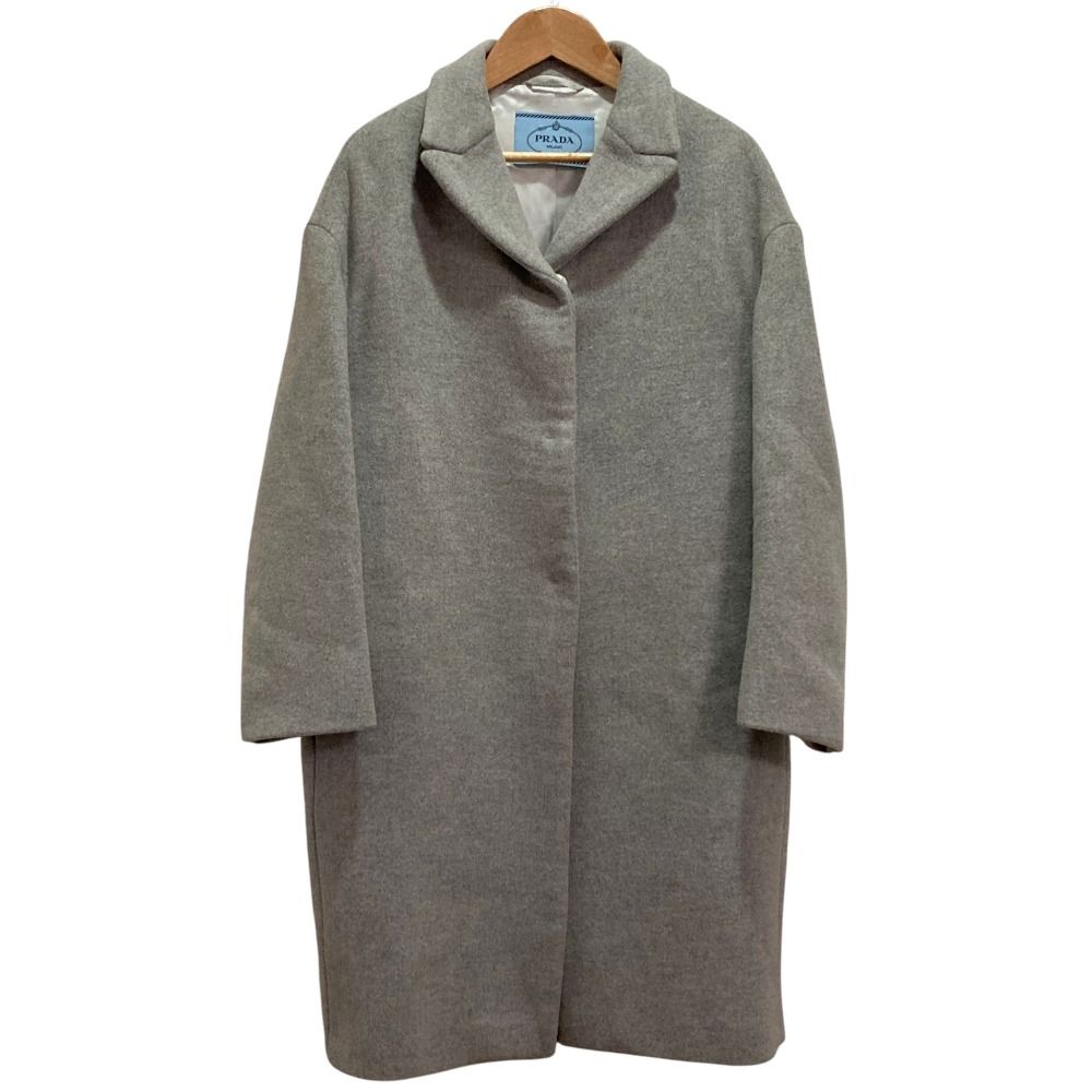 Prada Wool Yak Chesterfield Gray Autumn Winter 40