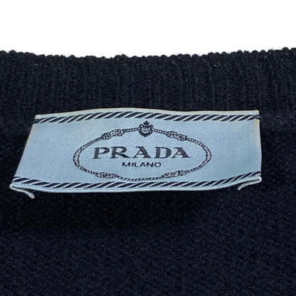 Prada Ribbon Cashmere Knit Vest Navy Spring Summer Fall Winter 40 — view 4