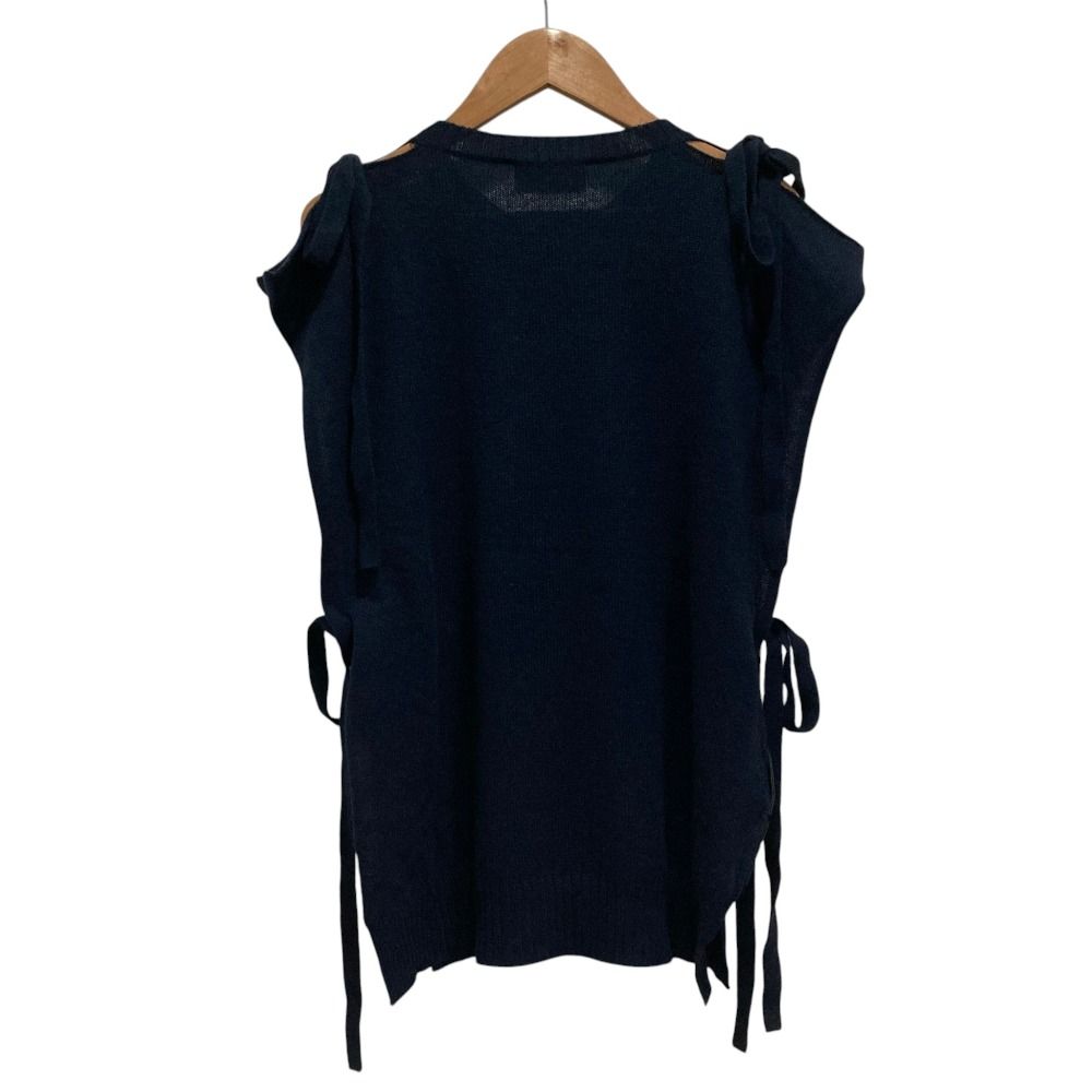 Prada Ribbon Cashmere Knit Vest Navy Spring Summer Fall Winter 40 — view 2