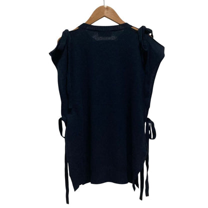 Prada Ribbon Cashmere Knit Vest Navy Spring Summer Fall Winter 40 — view 2