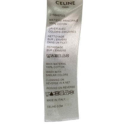 Celine Triomphe Print Cotton Loose Sweatshirt T-Shirt White Spring Summer S — view 6