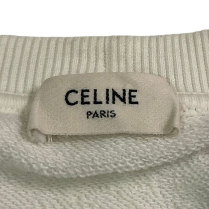 Celine Triomphe Print Cotton Loose Sweatshirt T-Shirt White Spring Summer S — view 4