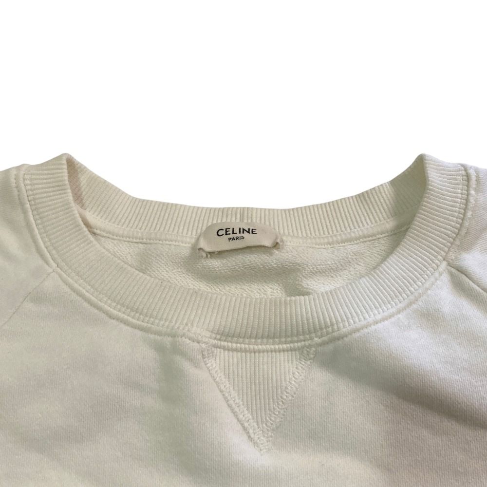 Celine Triomphe Print Cotton Loose Sweatshirt T-Shirt White Spring Summer S — view 8