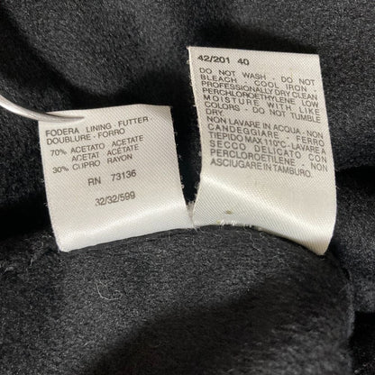 Max Mara Cucito Mano Cashmere Long Coat Black Fall Winter 40 — view 7