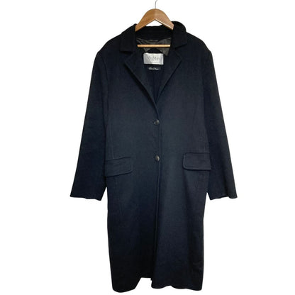 Max Mara Cucito Mano Cashmere Long Coat Black Fall Winter 40