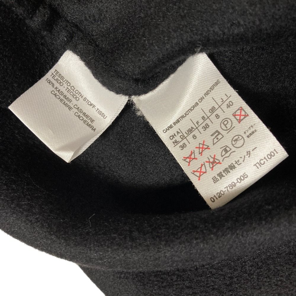 Max Mara Cucito Mano Cashmere Long Coat Black Fall Winter 40 — view 6