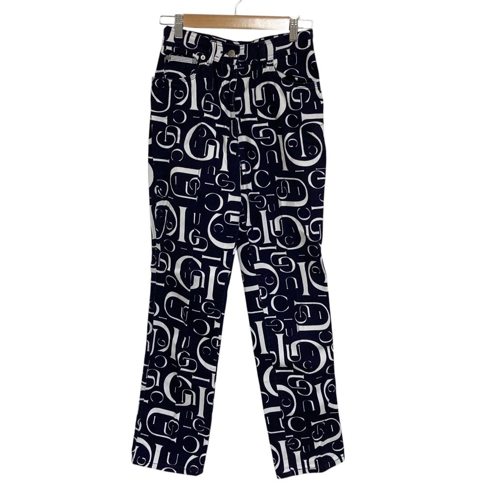 Gucci Tom Ford Era Logo Pattern Denim Pants Navy Spring Summer Fall Winter 42