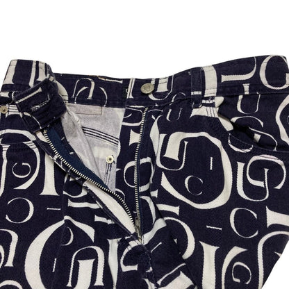 Gucci Tom Ford Era Logo Pattern Denim Pants Navy Spring Summer Fall Winter 42 — view 3